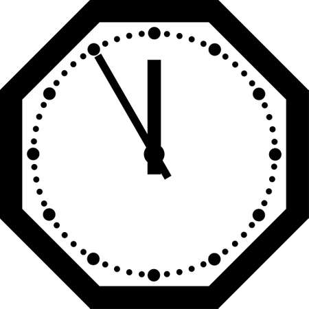 Office clock. A vector illustration. It is isolated on a white background. のイラスト素材