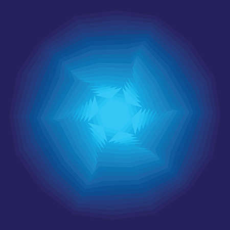 Asymmetrical geometrical patterns (a snowflake or a star or a galaxy), a background, the vector illustration.のイラスト素材