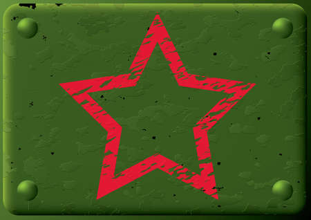 Background - armored plate and star. Vector illustration.のイラスト素材