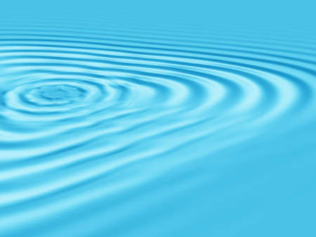 Abstract blue water background. Raster illustration.