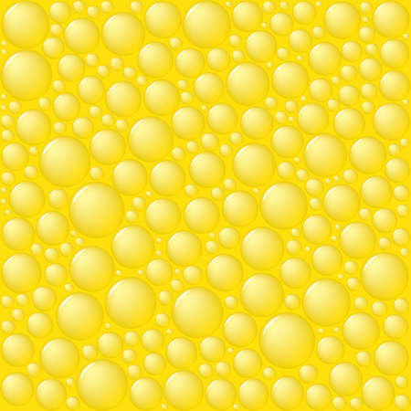 Bubbles on yellow background. Vector illustration.のイラスト素材