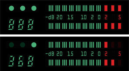 The indicator of the musical equipment. A vector illustration.