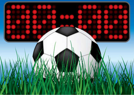 Beginning soccer game. Vector illustartion.のイラスト素材