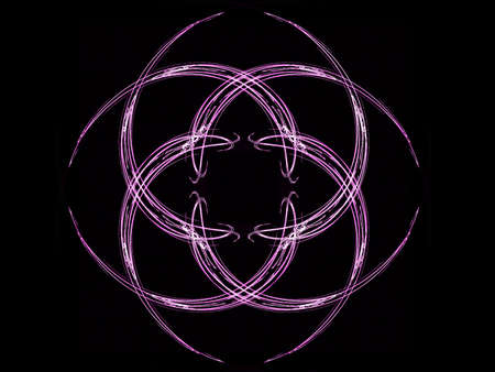 Purple geometric ornament. Abstract background. Raster fractal graphics.の写真素材