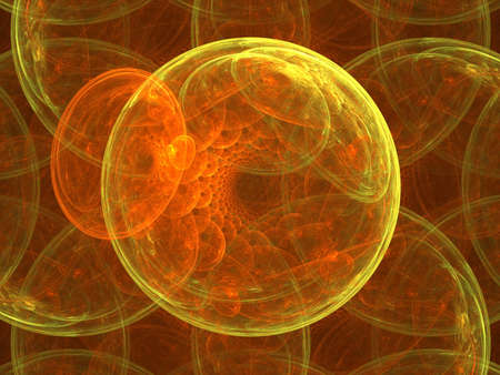 Abstract background. Orange palette. Raster fractal graphics.の写真素材