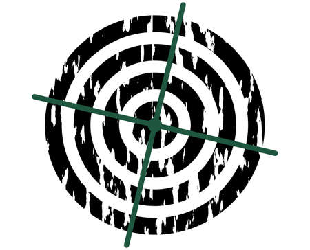 Target symbol. Grunge. Vector illustration.のイラスト素材