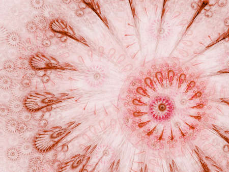 Abstract background. Light red palette. Raster fractal graphics.の写真素材