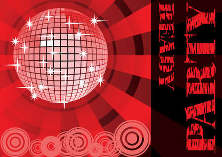 To give a red party. Card. Vector illustration.のイラスト素材