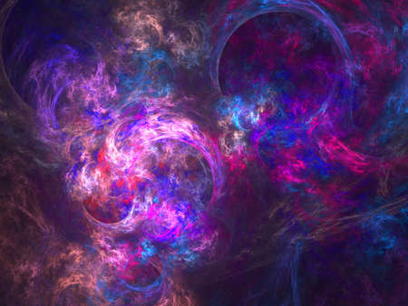 Abstract background. Purple - blue palette. Raster fractal graphics.の写真素材