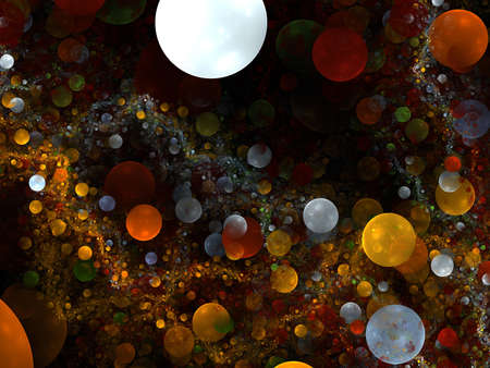 Abstract background. Orange - yellow palette. Raster fractal graphics.
