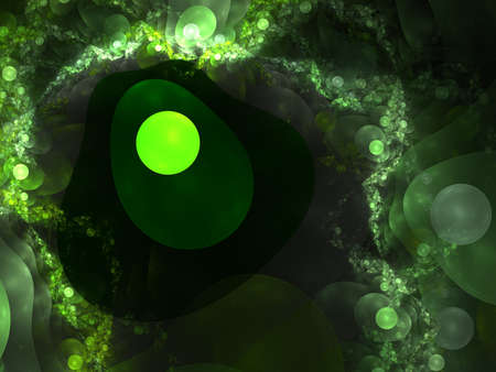 Abstract background. Green - gray palette. Raster fractal graphics.