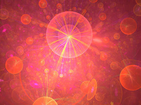 Abstract background. Pink - orange palette. Raster fractal graphics.