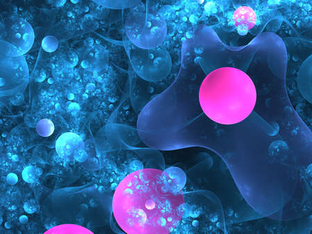 Abstract background. Blue - pink palette. Raster fractal graphics.