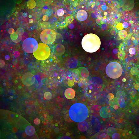 Abstract background. Green - yellow palette. Raster fractal graphics.