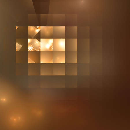 Abstract background. Yellow - orange palette. Raster fractal graphics.