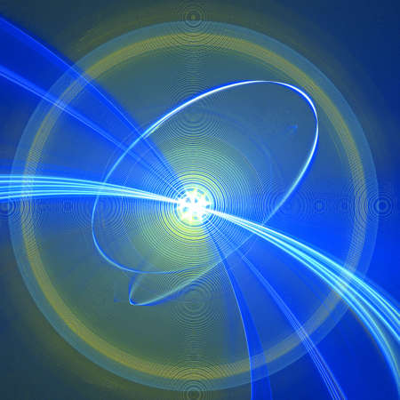 Abstract background. Yellow - blue palette. Raster fractal graphics.の写真素材