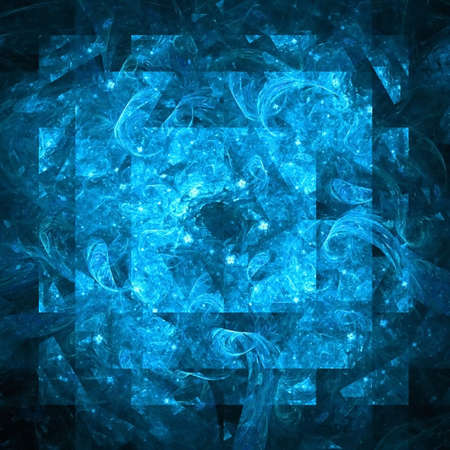 Abstract background. Blue - white palette. Raster fractal graphics.の写真素材