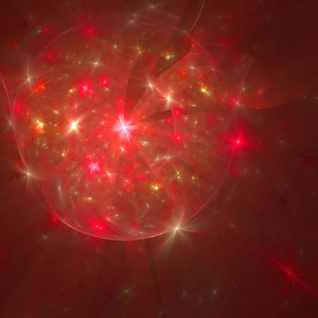 Abstract background. Red - green palette. Raster fractal graphics.