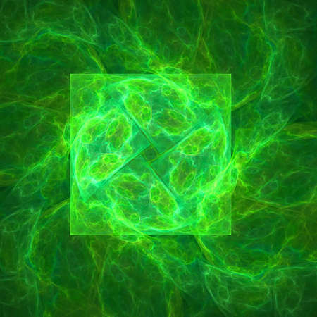 Abstract background. Green - yellow palette. Raster fractal graphics.