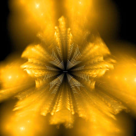 Abstract background. Yellow - orange palette. Raster fractal graphics.