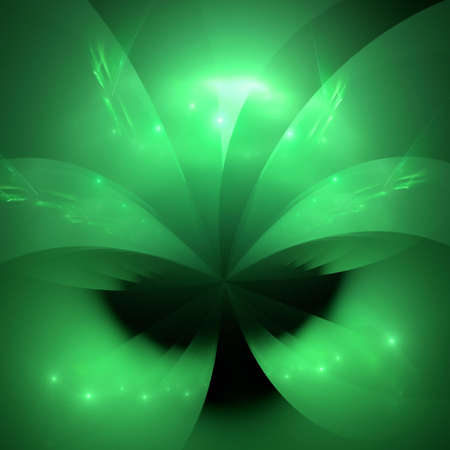 Abstract background. Green - black palette. Raster fractal graphics.の写真素材