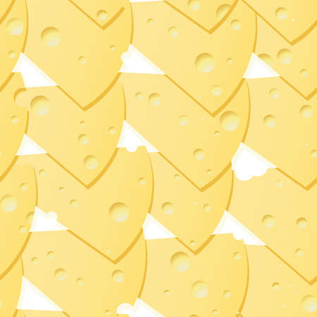 Abstract cheese background. Yellow palette. Seamless. Vector illustration.のイラスト素材