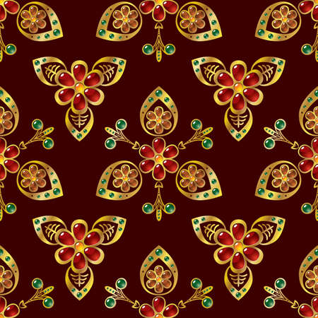 Abstract background. Glass and gold. Seamless pattern. Vector illustration.のイラスト素材