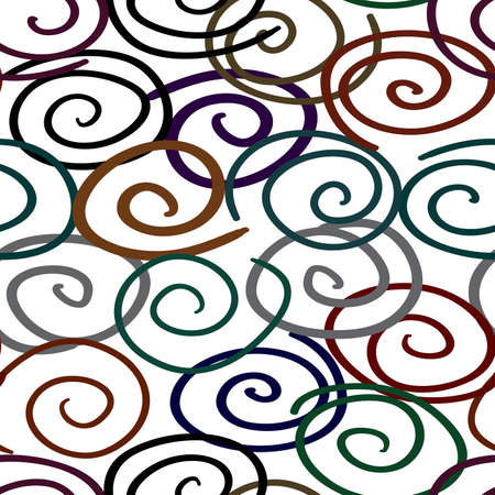 Abstract twist-line background. Seamless. Dark palette. Vector illustration.のイラスト素材