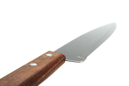 Single knife. Close-up. Isolated on white background.