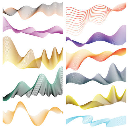 Set of linear banners for your design on white background. Vector illustration.のイラスト素材