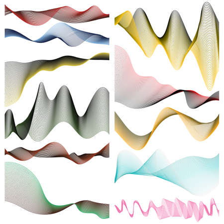 Set of linear banners for your design on white background. Vector illustration.のイラスト素材