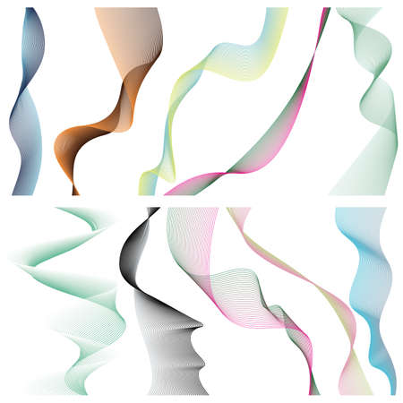 Set of linear banners for your design on white background. Vector illustration.のイラスト素材