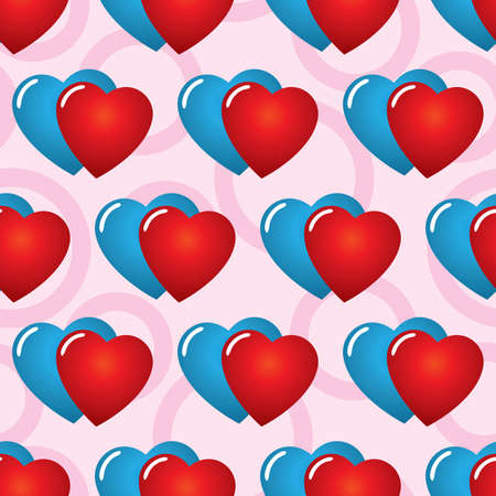 Valentine's day abstract seamless background with hearts. のイラスト素材