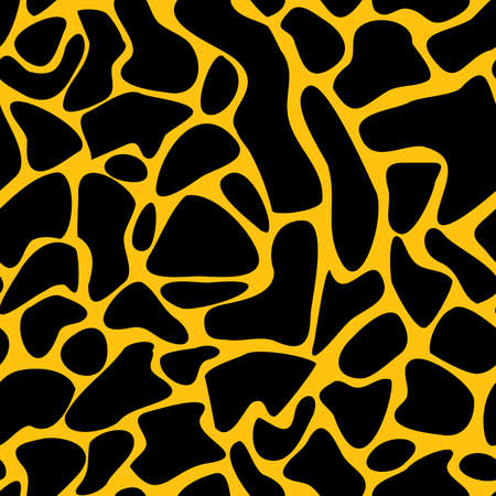 Abstract seamless background of yellow-black skin of animal. のイラスト素材