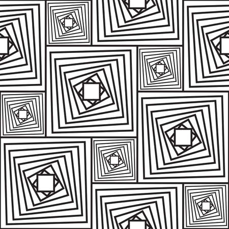 Black-and-white abstract background with squares. Seamless pattern.   illustration.のイラスト素材