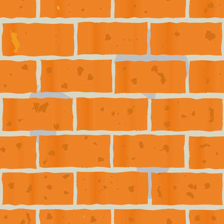Abstract background as wall of red bricks for your design. Seamless pattern. Vector illustration. のイラスト素材