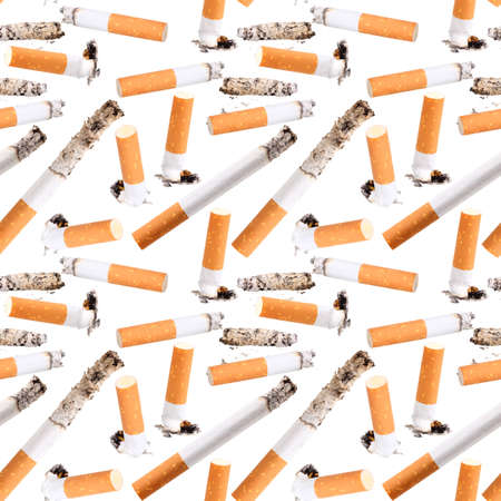 Abstract seamless pattern of cigarette butt.の写真素材