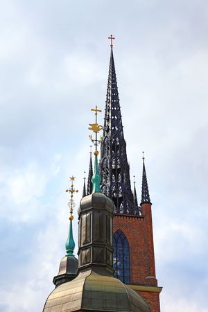 Church in center of Stockholm, Sweden.の写真素材
