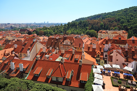 Cityscape view of old Prague from high view point.の写真素材