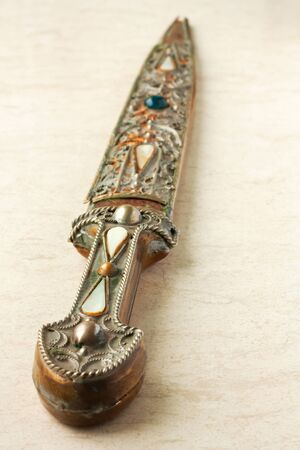 Closeup of a Cossack knife.Shallow DOFの写真素材