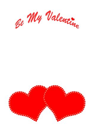 Valentine's day hearts theme   design with room for text or image.Isolated on white background
の写真素材