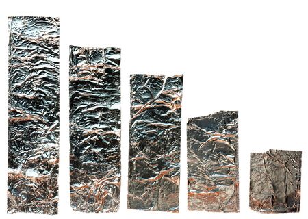 Collection of different duct tape  strips .Adhesive tape isolated on white backgroundの写真素材