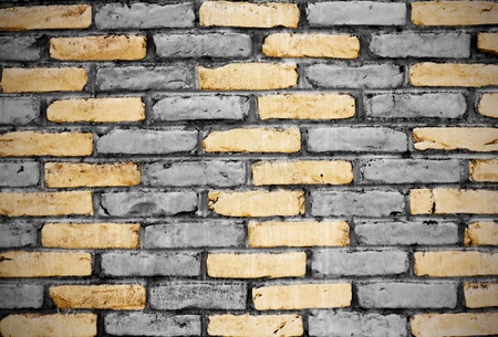 Old and dirty brick wall closeup as background