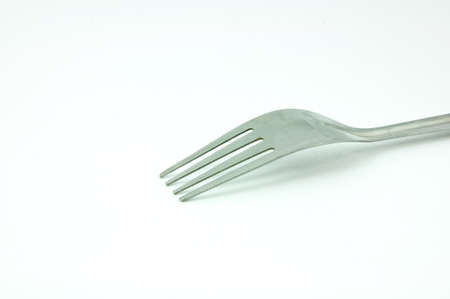 One fork photo on the white backgroundの写真素材