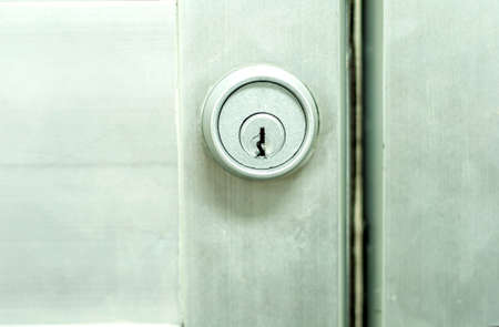 keyhole of the door