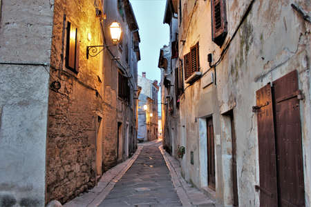 Street in old city Vodnjan, Croatia. Citta di Dignanoの写真素材