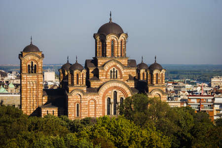 Church of saint Marco - sveti Marko. Belgrade, Serbia, Europeのeditorial素材