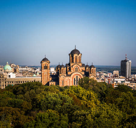 Church of saint Marco - sveti Marko. Belgrade, Serbia, Europeのeditorial素材