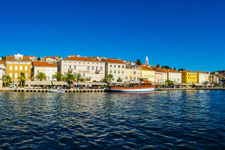 Seaside view city of Mali Losinj, Losinj island, Croatia. Wide angleのeditorial素材