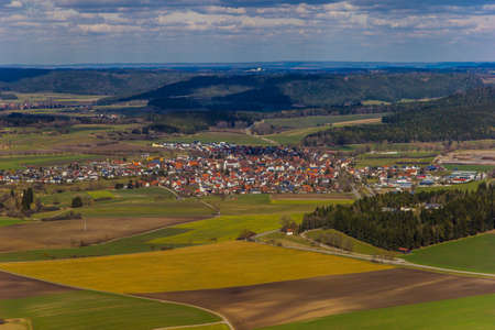 Panoramic view on villages in Baden WÃ¼rtemberg in Germany